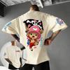 2026 New Unisex Cotton T-shirt ONE PIECE Tony Tony Chopper 2026 Summer Harajuku Anime Printed Large Loose Parent Short Sleeve