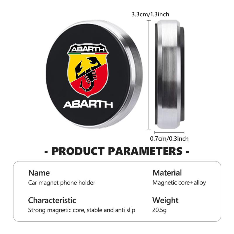 Magnetic Car Phone Holder Air Vent Clip Mount GPS Support For Abarth FIAT 500 Tipo FR Panda Argo Freemont Bravo Punto