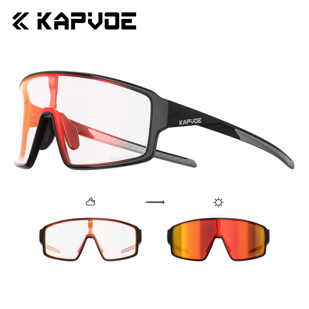 Kapvoe Photochromic Hiking Eyewear Cycling Sunglasses Men Women Road Mtb Mountain Bike Bicycle Glasses Cycling Glasses running