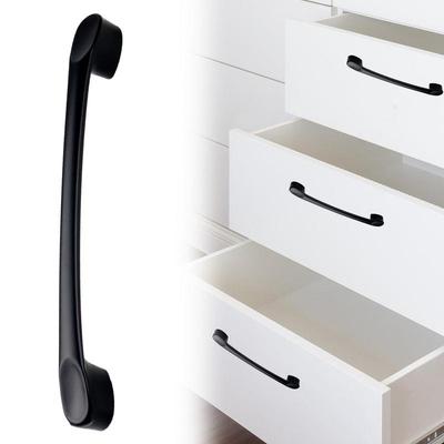 Aluminum Alloy Black Cabinet Handles American Style Kitchen Cupboard Pulls Drawer Knobs Fashion Furniture Hardware Accessories