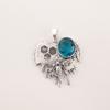 Blue Apatite Gemstone 925 Sterling Silver Handmade Pendant 1.49" Gift For Sister CP-28-12