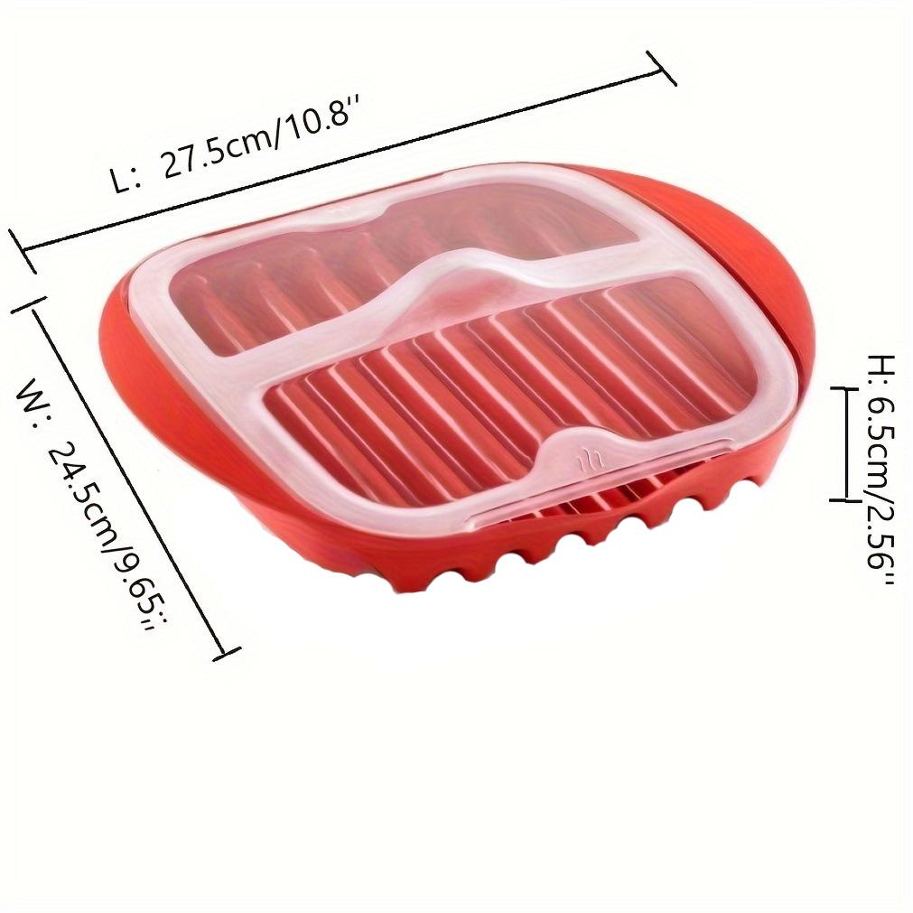 Microwave Bacon Maker Microwavable Bacon Grill Bacon Tray Pizza Tray Sauce Tray Microwave Oven Cooker Kitchen Supplies