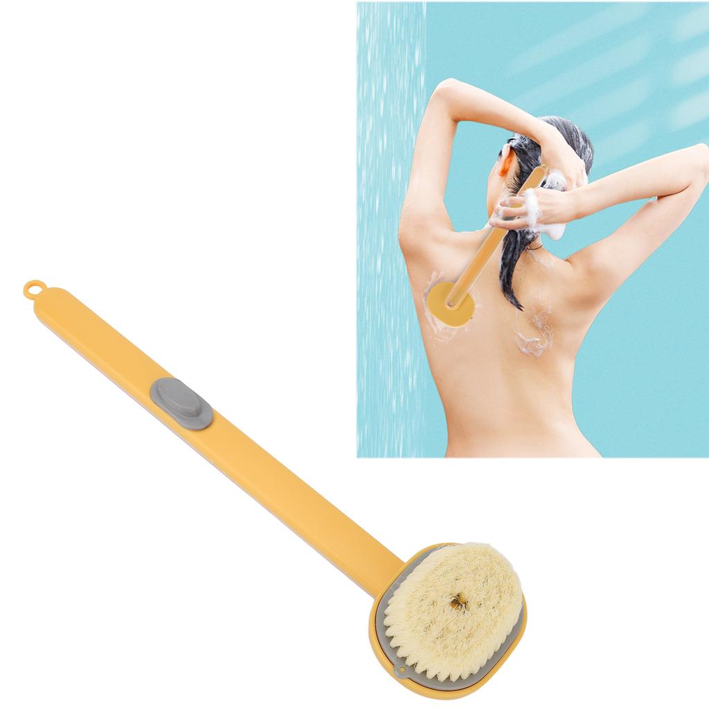 Handle Bath Brush Soft   Button Removable Brush Head Body Bath Brush for Bathroom