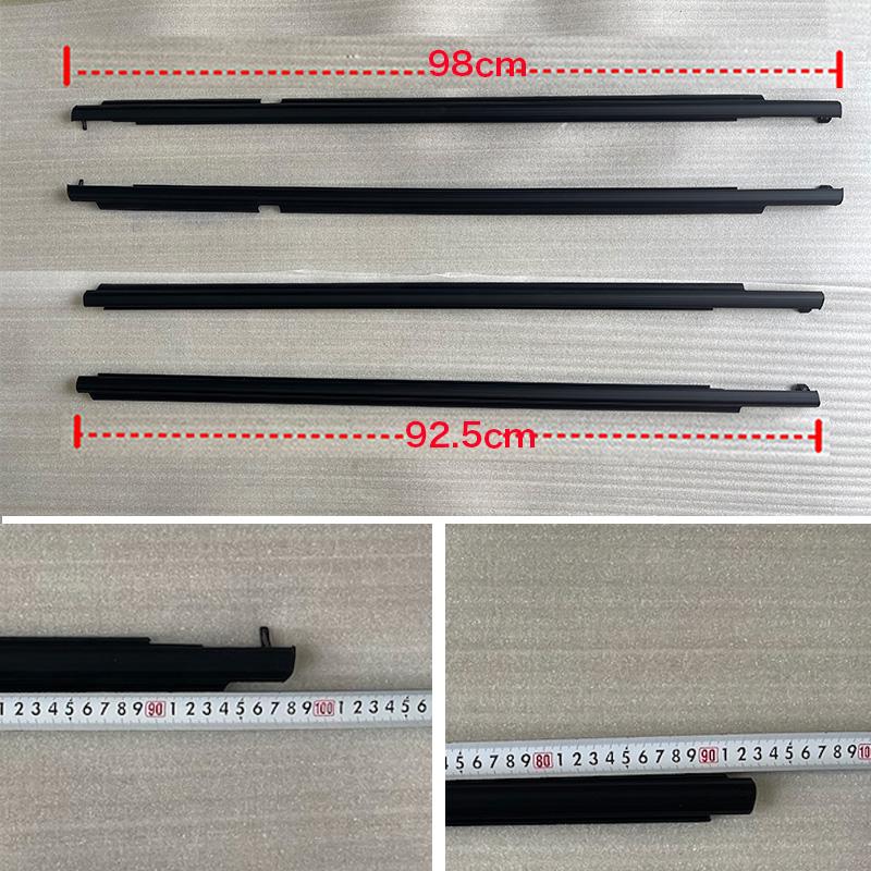 4Pcs Chrome/Black Window Rubber Trim For Toyota Land Cruiser LC200 Series For Lexus LX570 2008-2021 Weatherstrip 7572060070