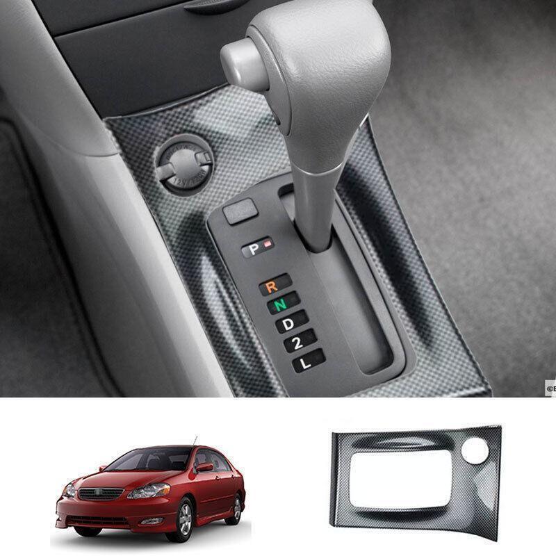 For Toyota Corolla 2003-2008 Carbon Fiber Center Console Gear Shift Frame Trim