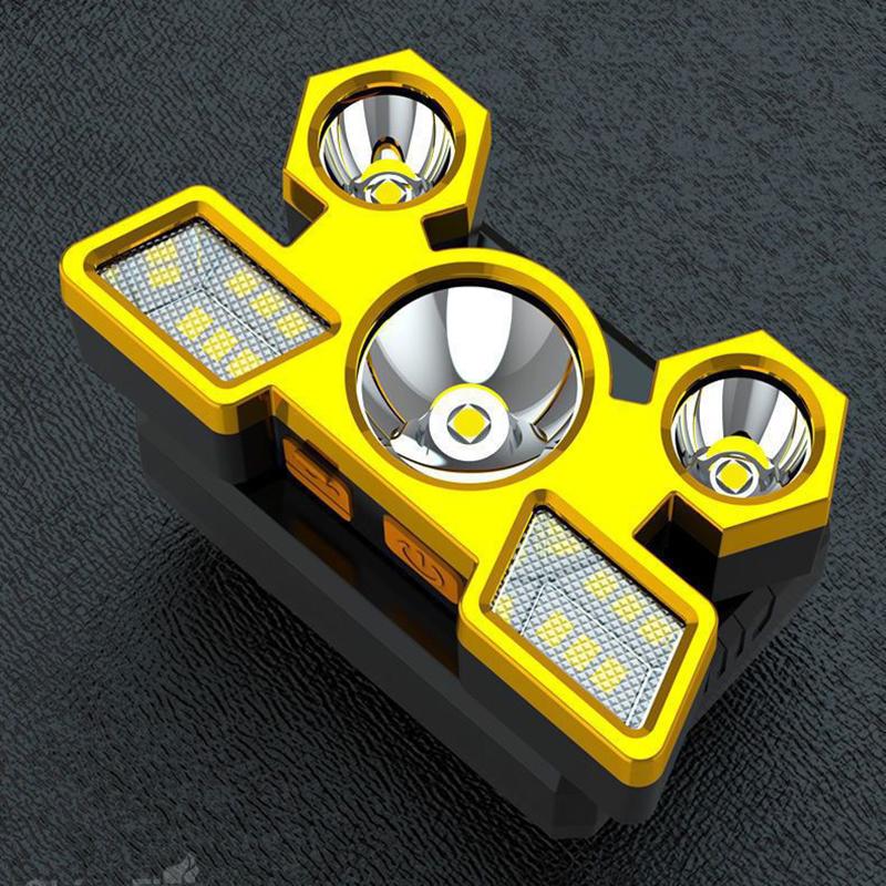 5 LED Headlamp with 18650 Battery USB Rechargeable Strong Light Super Bright Head-Mounted Flashlight Night Fishing Headlight Outdoor Camping Headlight