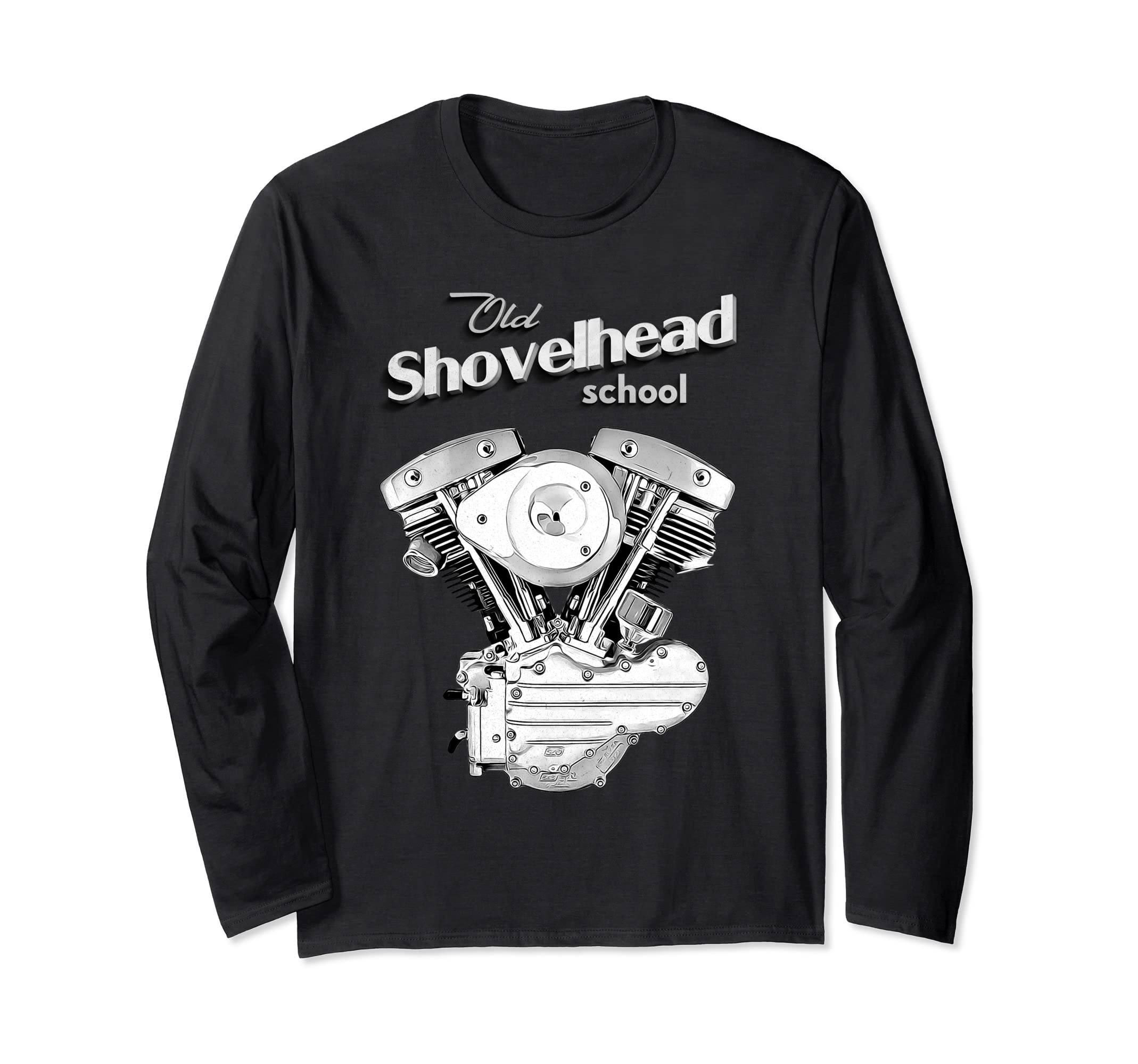 

Vintage HD Shovelhead Motorcycle FLH Engine Motor Biker Long Sleeve T-Shirt