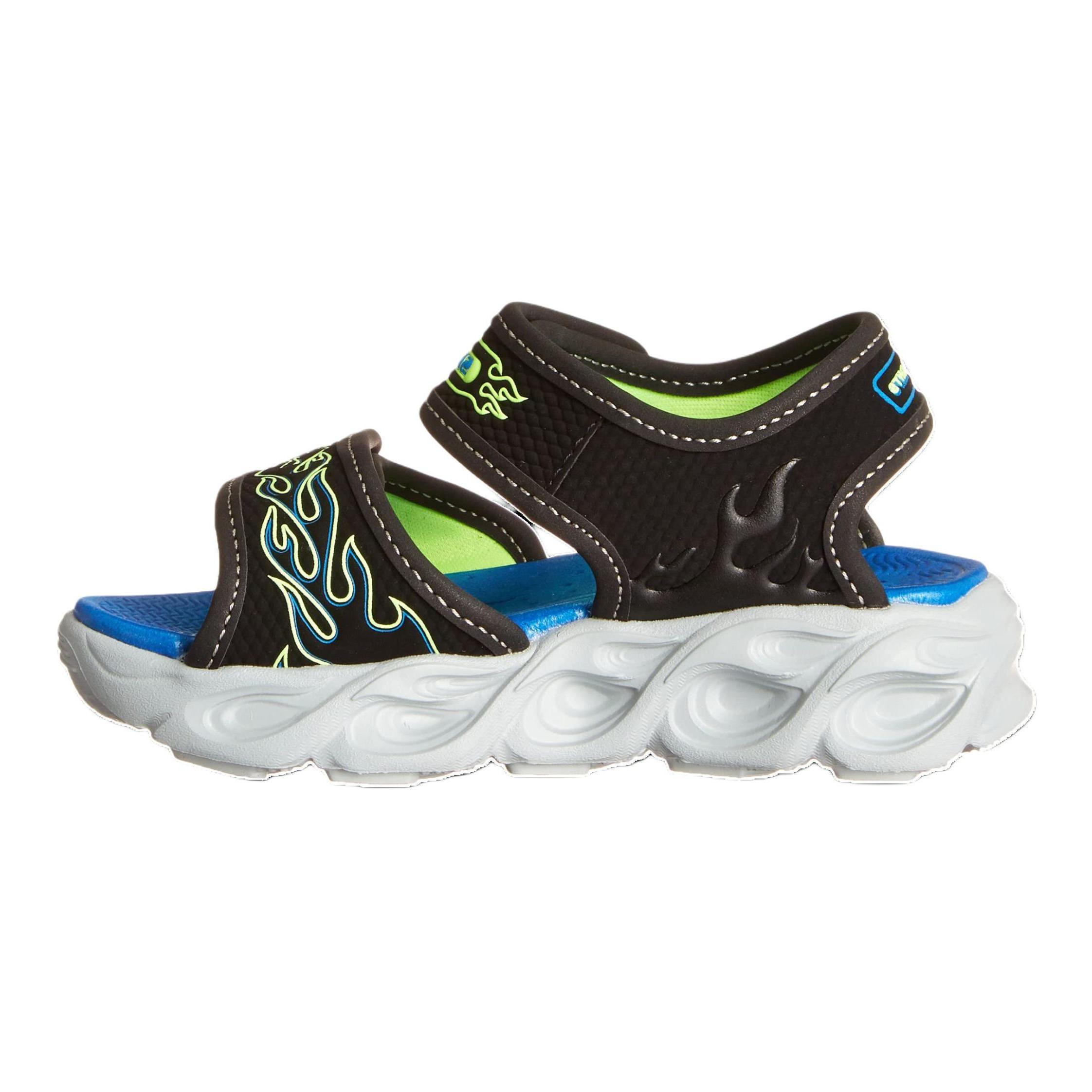 Skechers S Lights: Thermo Splash Heat Flo Sports Casual Sandals Kids sandals Black Green 400109L-BBLM 27.5