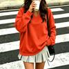 Women's V-Neck Long Sleeve Sweatshirt Color Casual Pullover for Everyday Wear