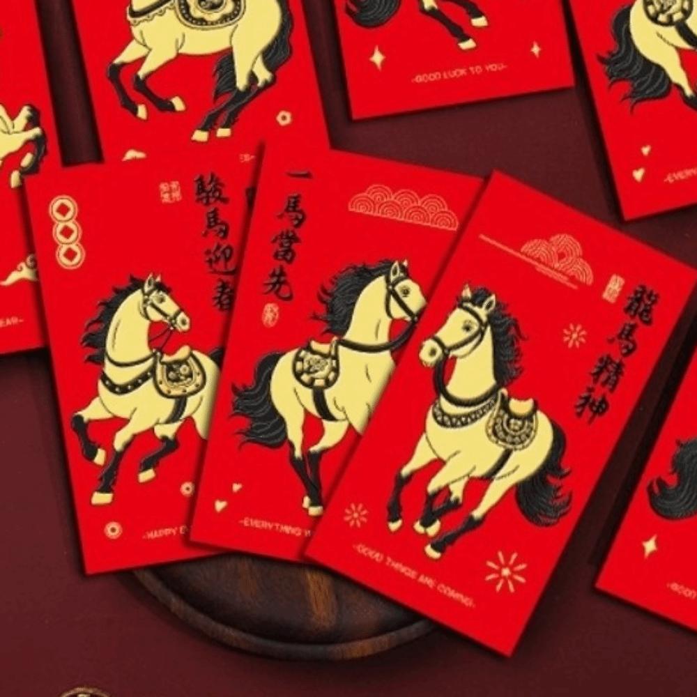 6pcs 2026 Horse Year New Year Money Envelope Spring Festival Red Envelope Chinese New Year