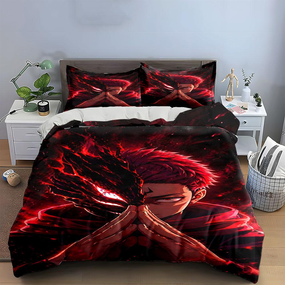 Red-haired Character Split Face. Bedding Sets Duvet Cover Sets Duvet Covers Pillowcases(1 * Duvet Cover 2 * Pillowcases Without Duvet Insert)