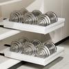 Pull-out Kitchen Storage Rack Anti-slip Slide Out Pantry Shelves Drawer Type Storage Tray  for Home