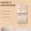 Hanging Storage Organizer with 6 Pockets, Portable and Foldable Closet Organizer for Easy Storage (Off- white)