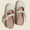 Slippers Woman Mules Shoes Woman Bow Inner Height Increase Cool Slippers Women's Half Slipper Bag Head Half Drag Muller Shoes