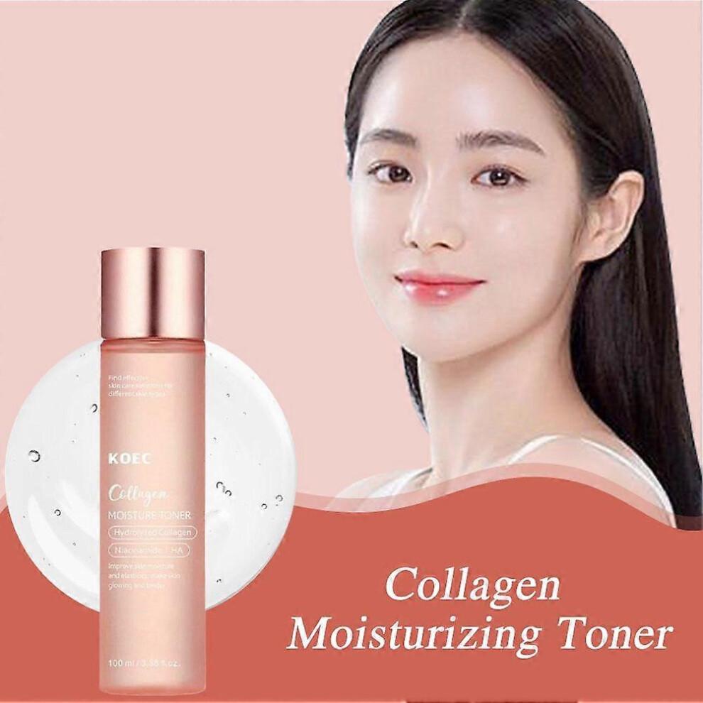 Collagen Toner 100ml Refines Skin Minimizes Pores Brightens Tone Hydrates And Smoothes for Sensitive Skin Enhances Skincare Absorption