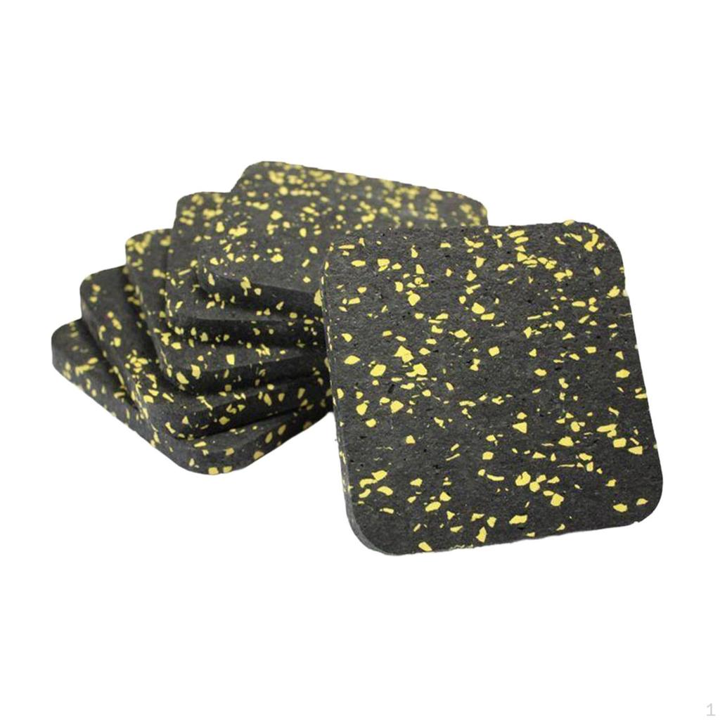 6 Anti-vibration Running Mats, Rubber Pads for Exercise Equipment, Static Pads.