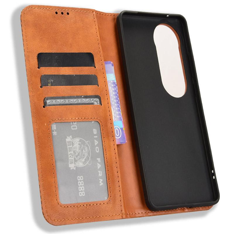 For vivo S19 5G Case Retro PU Leather Wallet Phone Cover Stand