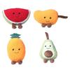 Plush Fruit Dog Toy Bite Resistant Squeaky Chew Avocado Mango Watermelon Pineapple Plushie Boredom Stress Relief Dog Teething Interactive