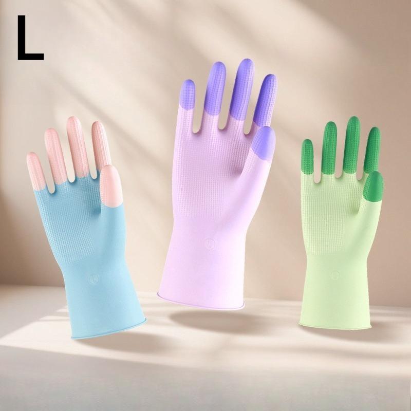 3 Pairs, Colorful Household Cleaning Gloves, Kitchen Dishwashing Gloves, Non-Slip Household Gloves, Suitable for Small Hands