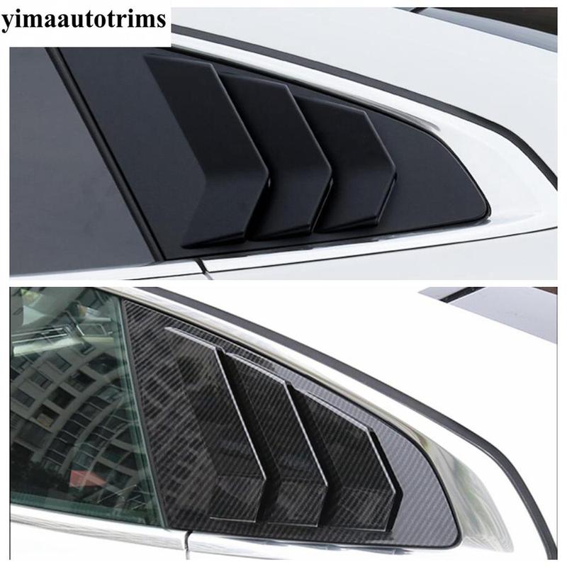 Rear Side Window Louver Shutter Air Vent Sun Shades Panel Cover Trim Carbon Fiber Accessories For Volkswagen Arteon 2018 - 2024