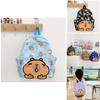 Delightful Capybara Themed Nylon Backpack For Boys And Girls Perfect For Kindergarten Use