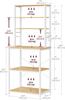 VASAGLE Scaffale da Cucina, Angolo Caffè, Scaffale da Panettiere, Totale 6 Ripiani e 6 Ganci, per Microonde, Struttura in Acciaio, Industriale, 40 x 60 x 167 cm