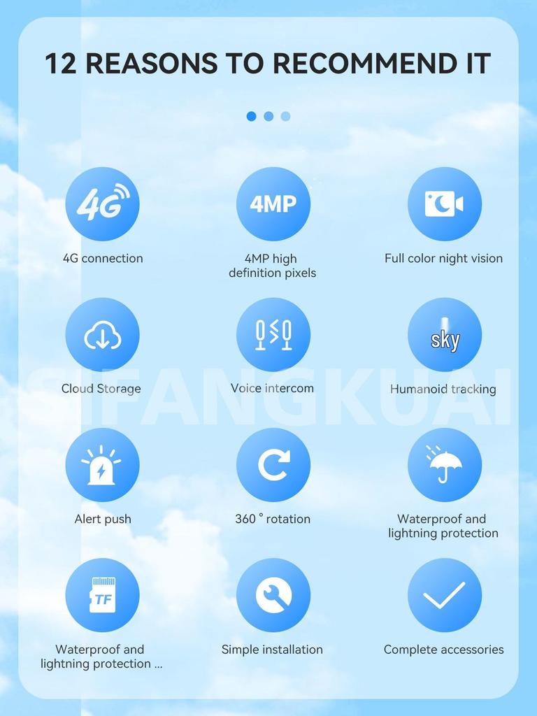 V380 Solar Low Power 4G Camera with Mobile Remote Monitor