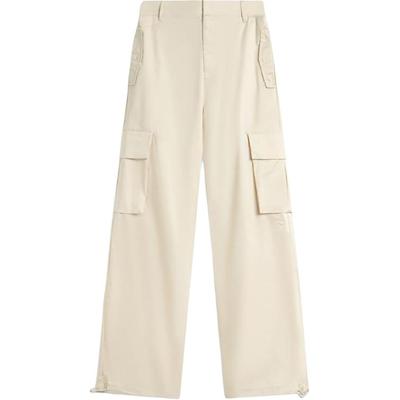 Casual Simple Solid Color Loose Straight Leg Knitted Sports Pants Women Bottoms Off-White AYKV510-1