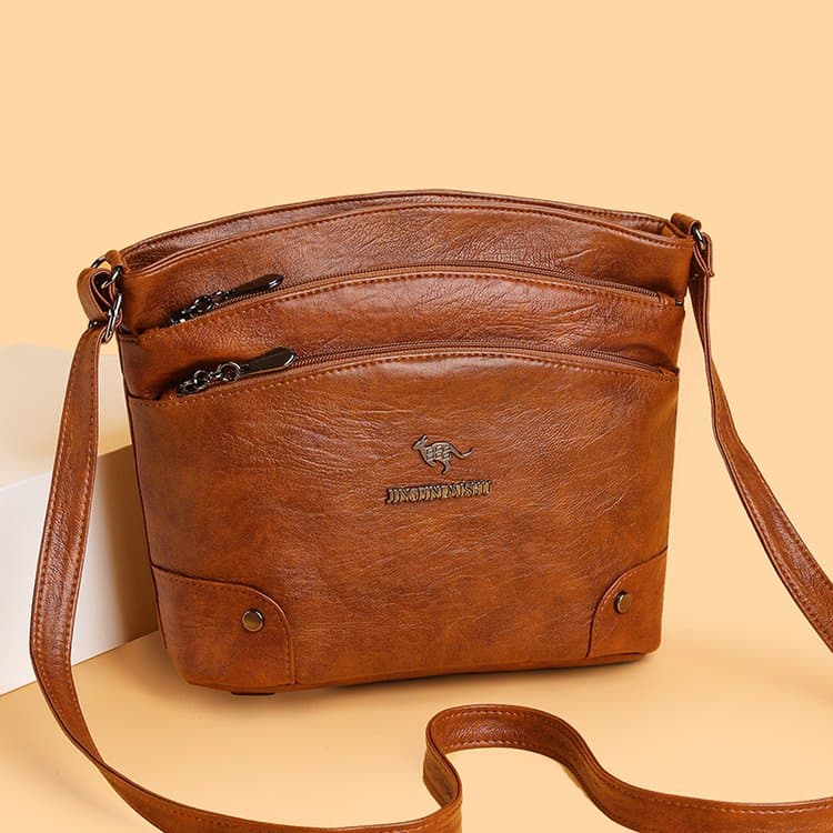 Женская винтажная сумка на плечо, сумка-седло, сумка через плечо коричневый