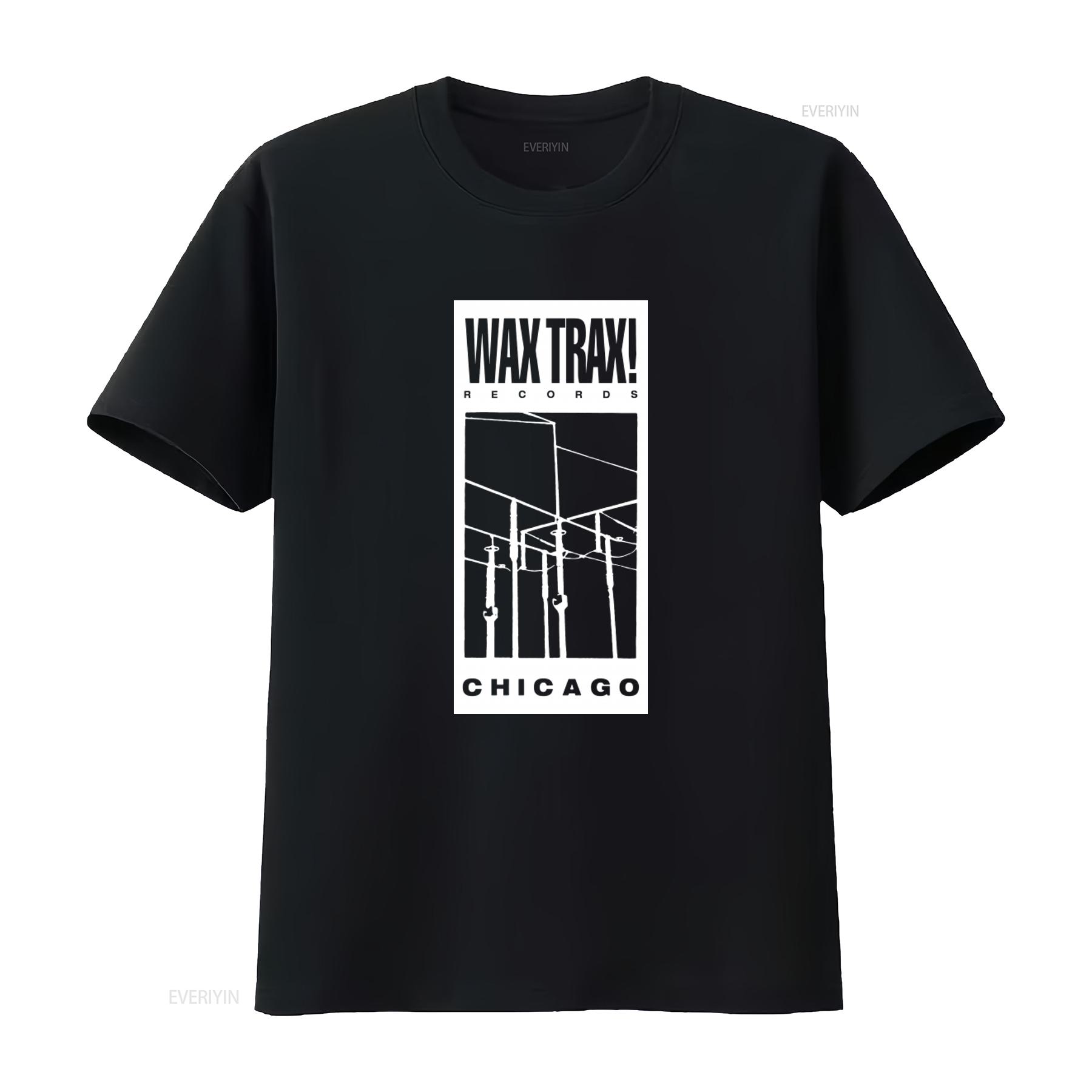 

WAX TRAX Records Chicago T Shirt Industrial Music Inspired Front 242 FLA Ministry TKK KMFDM Fans vintage Washed 4XL