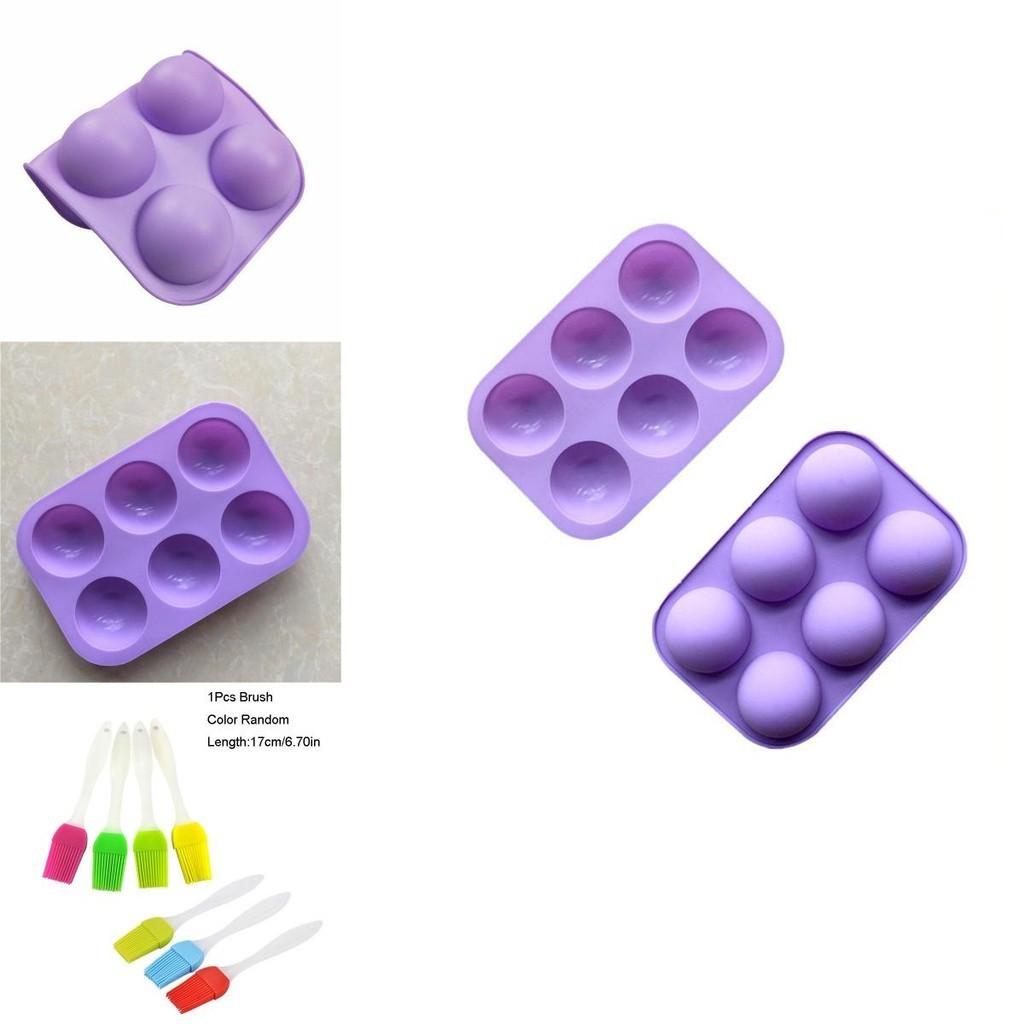 Premium 3d 6-holes Half Ball Silicone Chocolate Mold For Creative Cake Baking Delights