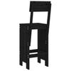 Vidaxl Bar Stools, 2 Pcs, Black, 40X48.5X115.5 Cm, Pine Wood