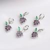 14K Gold-Filled Color-Preserving Zircon 3D Grape Pendant Charm for DIY Bracelets & Necklaces