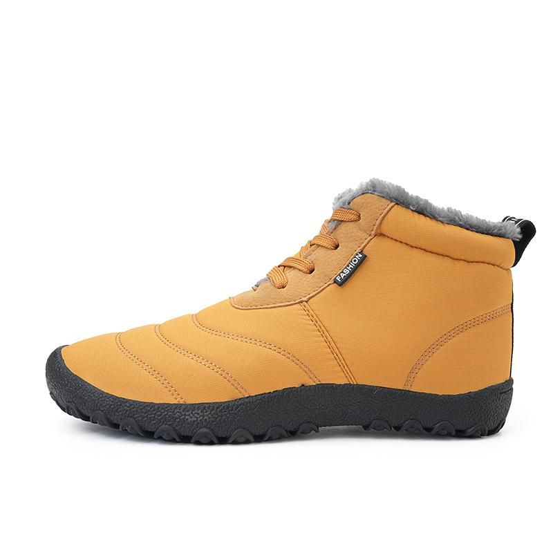 

2025 winter cotton boots new warm thickened large size cotton shoes northern soft sole men s medium top snow boots can be 48 жовтий