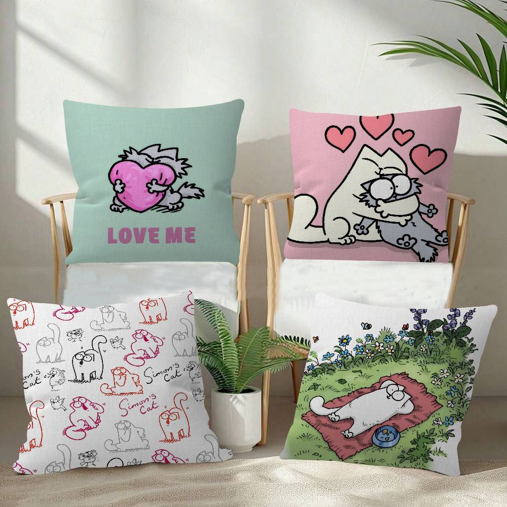 Kawaii SSimons Cat anime Personalized Pillow Dust Cover Bedroom Kids Party Decoration Pillowcase Birthday Children Gift