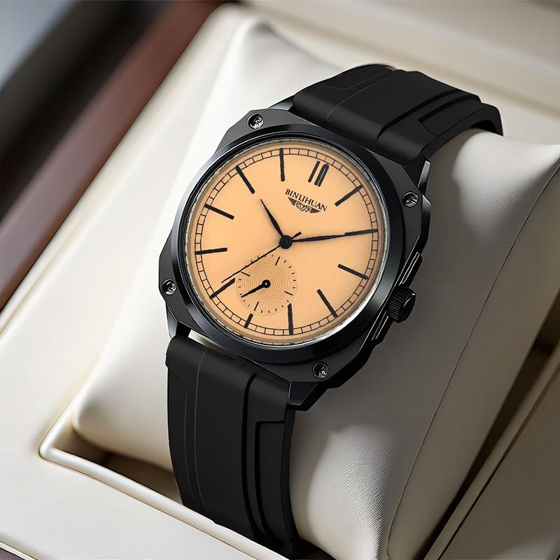 Simple Men Leather Watch Sport Quartz Movement Wristwatch