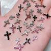 10Pcs 3D Cross Nail Charms for Nails Alloy Retro Cross Nail Charms Decoration DIY Alloy Nail Charms Decorations