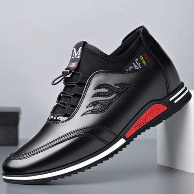 Inner Heightening Leather Shoes Men's 6CM Genuine Leather Business Casual Shoes Invisible Heightening 8CM Sports Shoes Men's Trendy Men's Shoes