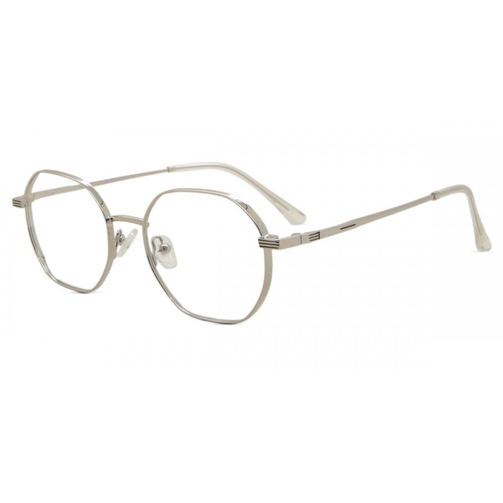 Full Rim Geometric Silver Smartbuy Collection Hurp M297a Fashion Unisex Eyeglasses