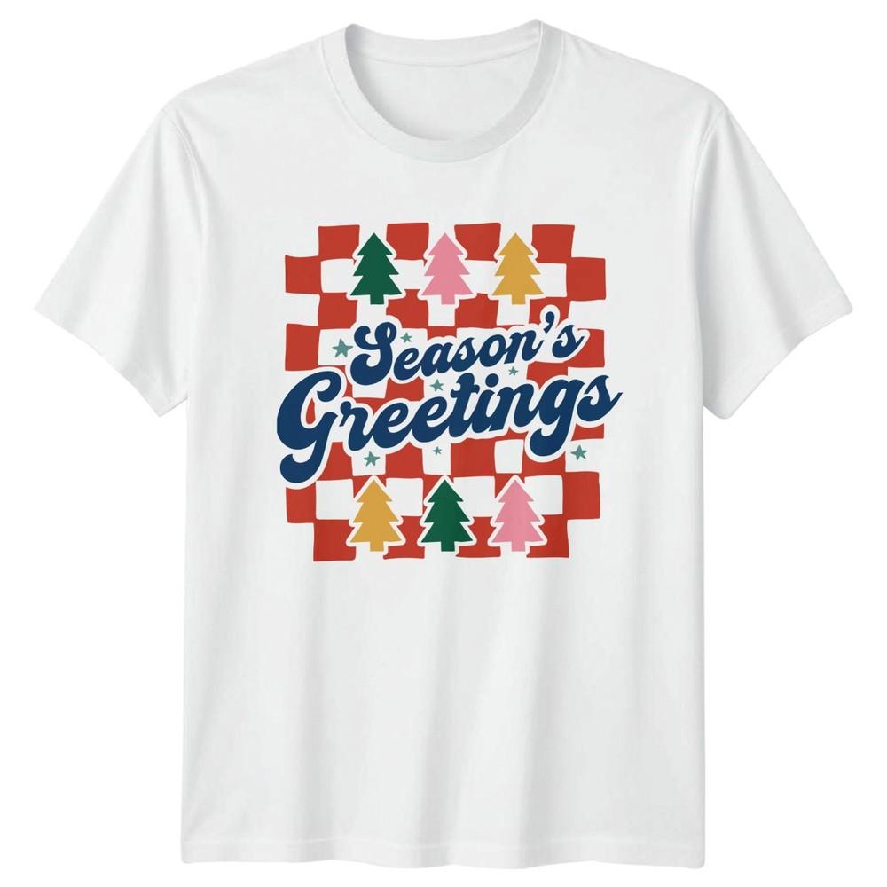 Seasons Greetings Christmas Holiday Unisex Unisex Unisex Graphic Tee Festive Winter S