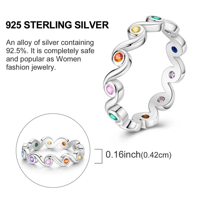 Rings Original 925 Silver Rings Simple Zircon Heart Ring for Wedding Valentine's Day Women Ring Jewelry Gift