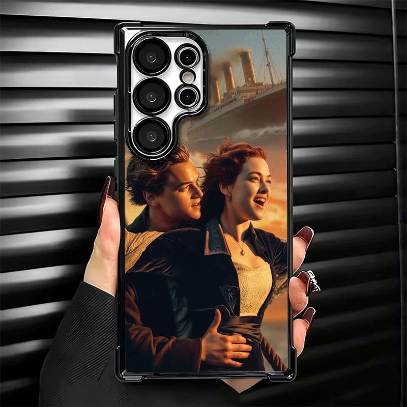 Titanic Movie Rose Jack Plating Phone Case For Samsung Galaxy S24 S25 FE S26 Edge S23 Ultra S22 S21 Plus S20 Anti-Fall Airabag C