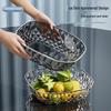 Thickened Gold Rim Crystal White Ceramic Fruit Plate Set (2-Pack)