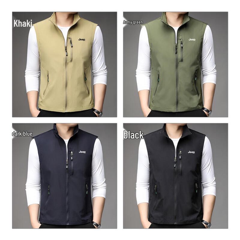 JEEP Men's Casual Outdoor Stand Collar Vest