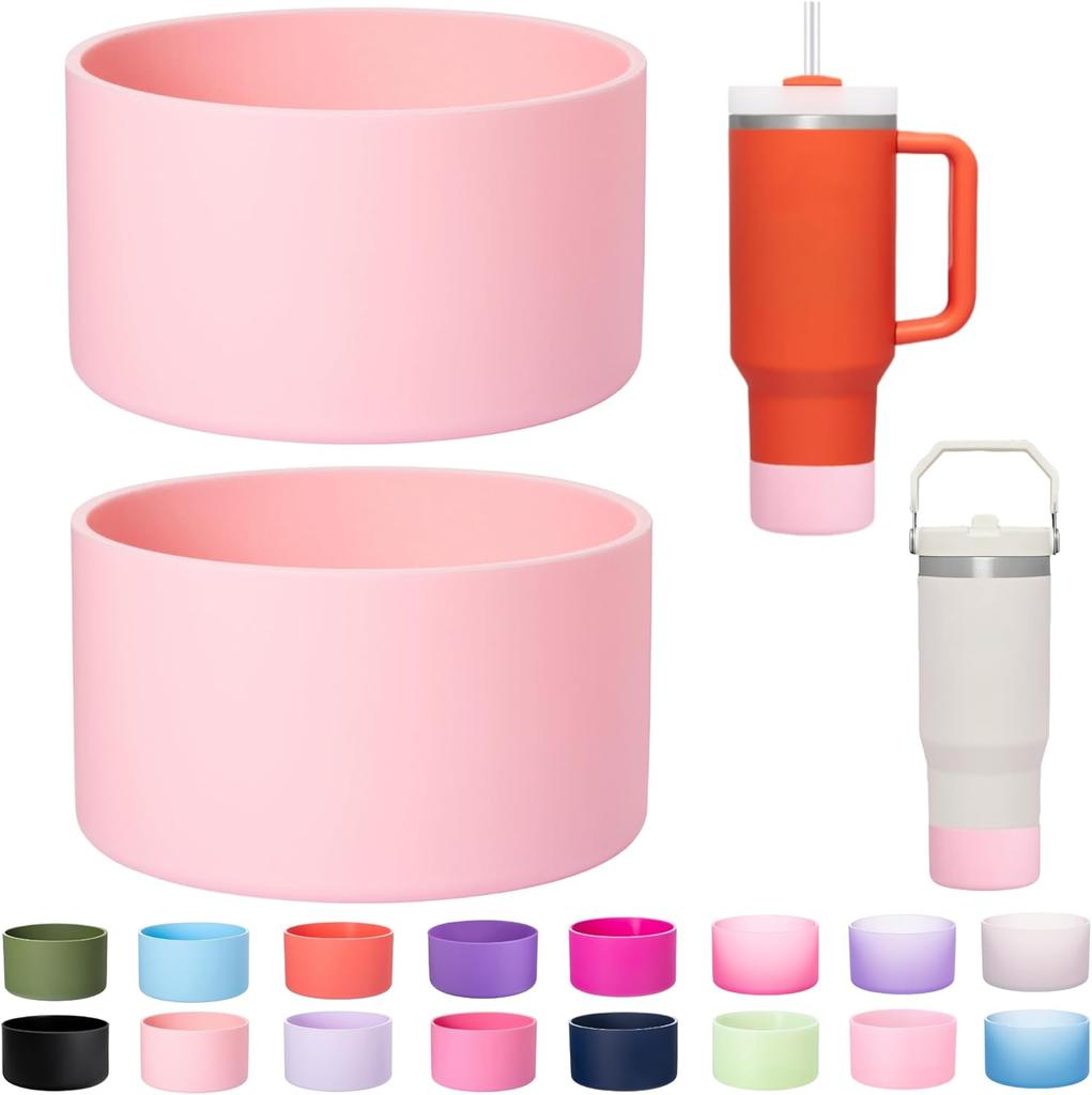 2-Pack Silicone Boot for Stanley 40 30 Oz Quencher Adventure Tumbler, IceFlow 30 20 Oz, Stanley Cup Protector