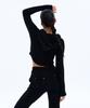 Mihag Metal Label Warm Touch Bootcut Pants (Black)