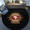 San Francisco 49ers 2. Runde Teppich, Teppich für Wohnzimmer Schlafzimmer Sofa Spielzimmer Dekor, Rutschfeste Bodenmatte