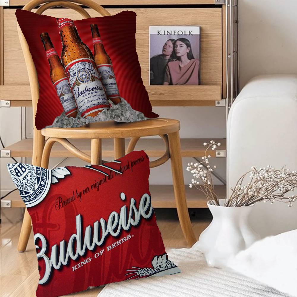 B-Budweisers Cushion Cover Polyester Sofa Cushions Decorative Throw Pillows Home Decoration Pillowcover