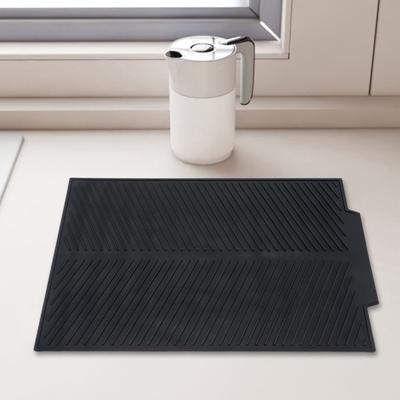 Tappetino drenante Tappetino per asciugare i piatti in silicone riutilizzabile flessibile Tappetino per lavello antiscivolo resistente al calore per la cucina domestica