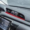 Red Carbon Fiber Car Front Center AC Vent Below Sitcker For Toyota Hilux 2015-21